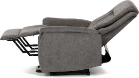 Elektromos relax fotel állítható háttámlával szürke szövet TV-Q8575 GREY2