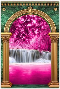 Poszterek 80x120 Rózsaszín vízesés