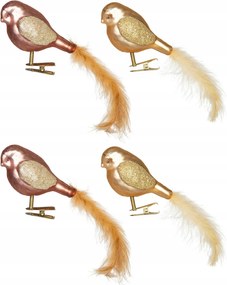 Dekoráció Madár Csipesz Madár Karácsonyfa Függöny Medál 4 db