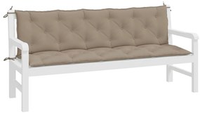 2 db tópszínű oxford szövet kerti padpárna 180 x 50 x 7 cm