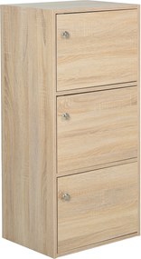 HOMCOM Többcélú Szekrény 3 Polccal és 3 Ajtóval, 48x34x100cm | Aosom
