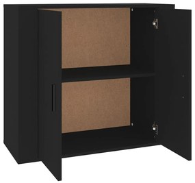 fekete szerelt fa tálalószekrény 80x33 x70 cm