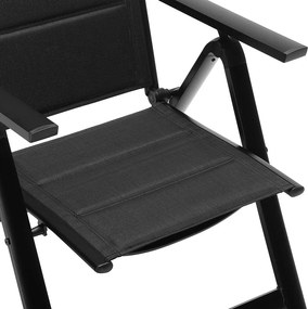 Avenberg ISLA PLUS állítható alumínium szék szett - 6db, fekete