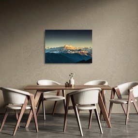 Kép - magas hegyek csúcsai (üvegen) (70x50 cm)