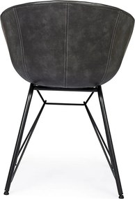 Sötétszürke kárpitozott étkezőszék Warhol – Bizzotto