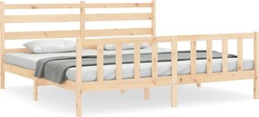 vidaXL tömör fenyőfa ágy matrac nélkül 200 x 200 cm