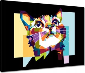 Vászonkép 80x60 Absztrakt macska