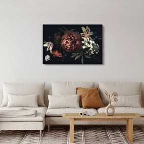 Kép - sötét virágok (90x60 cm)