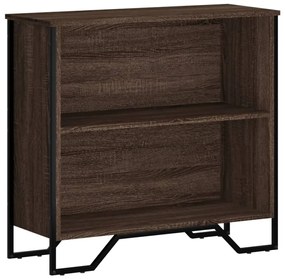 barna tölgy színű szerelt fa könyvszekrény 80 x 31 x 74,5 cm