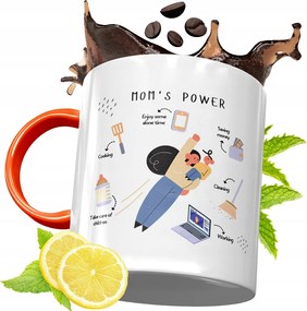 Narancssárga Bögre Anyák Napjára Ajándék fényképes nyomattal