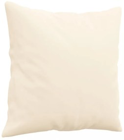 vidaXL 2 db krémszínű bársony díszpárna 40 x 40 cm