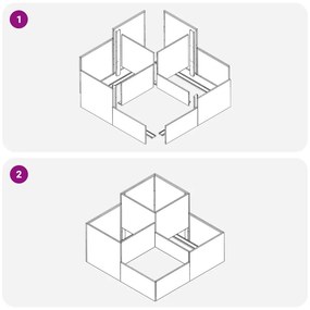 vidaXL Kerti cserép Antracit 100 x 100 x 60 cm Acél