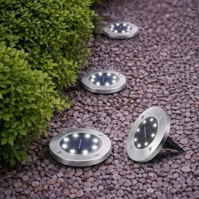 Zaparkorun Napelemes kerti LED lámpák - 8 LED - hideg fehér - 4 db