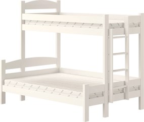 Lovic jobb oldali emeletes ágy fiókokkal - fehér, 80x200/140x200