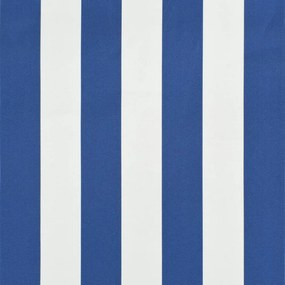 feltekerhető kék és fehér napellenző 400 x 150 cm