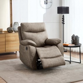 TV és relax fotel elektromos vezérléssel, vintage dekorációjú szarvasgomba szövettel bevonva, 1 motor 240V