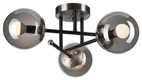 Felületre szerelhető csillár  MALENA 3xE14/5W/230V fekete/füstös