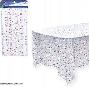Elegáns abrosz fehér csillagokkal az asztalra 274x137 cm
