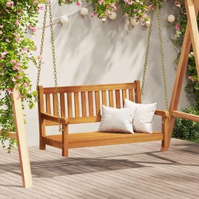 vidaXL Kerti hinta pad Barna 119 x 35 x 47 cm Tömör akácfa
