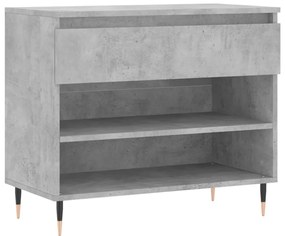 betonszürke szerelt fa cipőszekrény 70x36x60 cm
