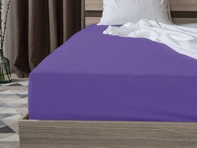 Jersey sötétlila lepedő 180x200 cm
