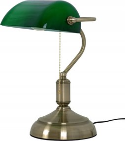Banki asztali lámpa Kaja E27 arany-zöld 15W
