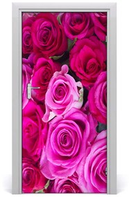 Ajtómatrica rózsaszín rózsa 75x205 cm