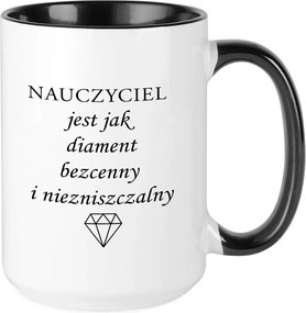 Bögre Fehér XXL Fekete Belső Tanár Olyan, Mint Egy Gyémánt A Pedagógus számára