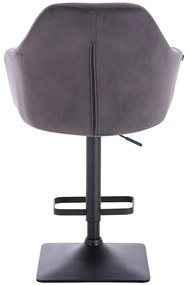 HR830KW Grafit Modern Velúr Szék fekete lábbal
