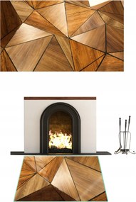 Kandalló Alatti Üveg Edzett Üveg Állvány Méret 52x35cm Grafika Mozaik