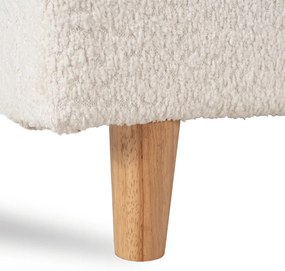 Krém Bouclé Kárpitozott Franciaágy. 140x200 KIOTO