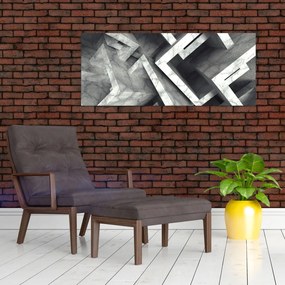 Absztrakt kép kocka (120x50 cm)