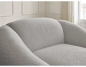 Világosszürke buklé fotel Tina – Bobochic Paris