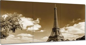 Vászonkép 120x60 Eiffel-torony szépia kép