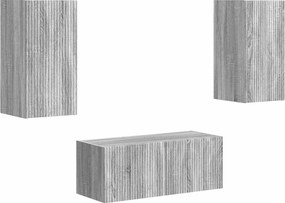 vidaXL TV szekrény garnitúra 2 pcs Szürke Sonoma Faanyag