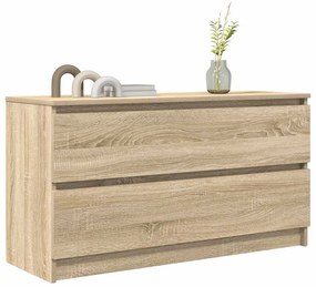 sonoma tölgy színű szerelt fa TV-szekrény 100x35x54 cm