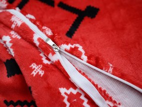 Mikroplüss ágyneműhuzat BLACK DEERS piros Ágyneműhuzat mérete: 70 x 90 cm | 140 x 200 cm