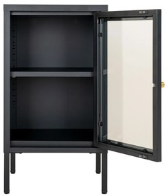 Dalby vitrin, 1 ajtó, acél, fekete 38x35x70 cm