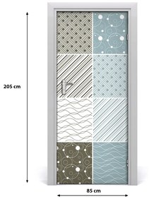 Ajtó tapéta geometrikus minták 95x205 cm