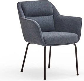 Kék kárpitozott karfás étkezőfotel Sadira – Teulat