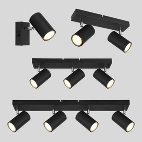 Globo 57911-3B - ROBBY 3xGU10/35W/230V fekete spotlámpa