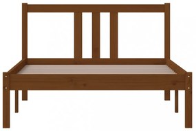méz-barna tömör fa ágykeret 100 x 200 cm