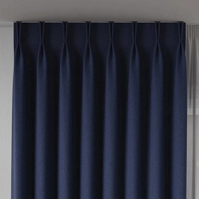 Kétoldalas Szövet Függönyanyag Rufus 320cm sötétkék