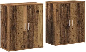 vidaXL Széf 2 pcs Öreg fa 60 x 31 x 70 cm Faanyag