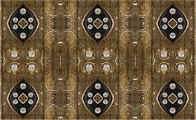 Fotótapéta flizelina Art Deco Arany Gyöngyök Díszítés Elegancia 368x254 +ragasztó