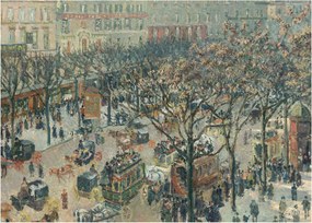 Kép - Camille Pissarro, Boulevard des Italiens, Morning, Sunlight, reprodukciók (70x50 cm)