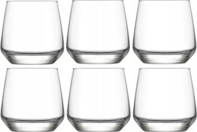 Lav Lal Zestaw 6 db-os Whisky, Víz és Üdítős Pohár Készlet, 345 ml-es Poharak