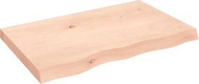 vidaXL kezeletlen tömör fa fürdőszobai pult 80x50x(2-6) cm