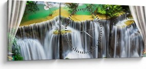 Kép - Varázslatos vízesések megtekintése (órával) (90x30 cm)