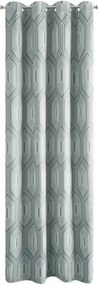 Függöny átvezető 140x250 ezüst fehér geometria